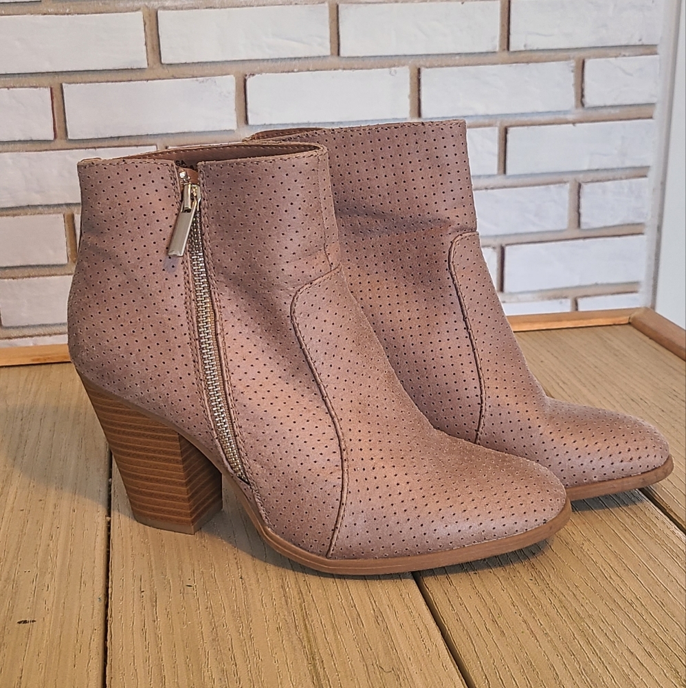 Tan booties
